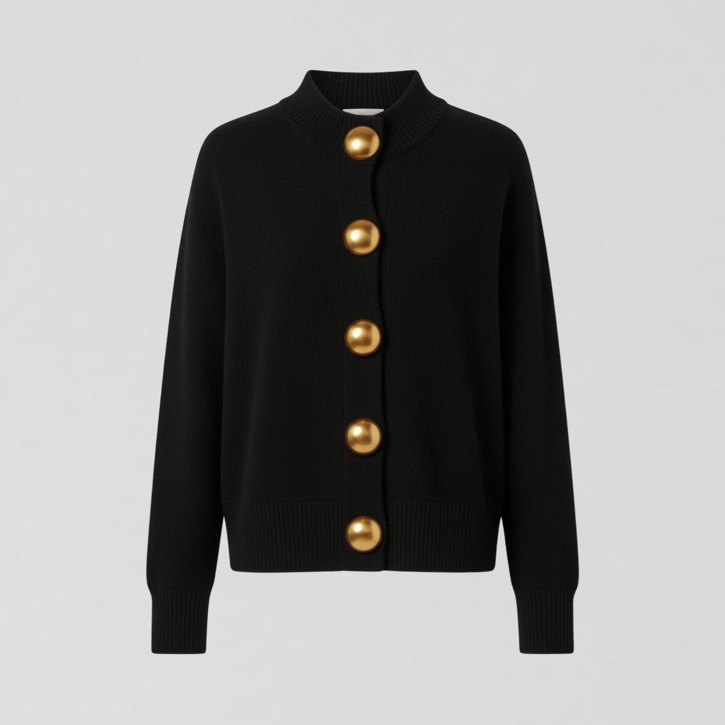 Statement Button Cardigan with Soft Cashmere Blend