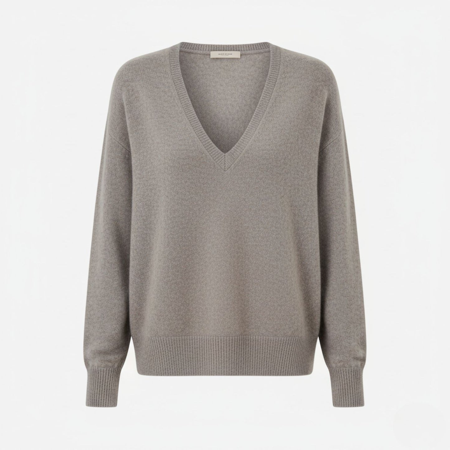 Cozy V-Neck Cashmere Sweater with Minimalist Design