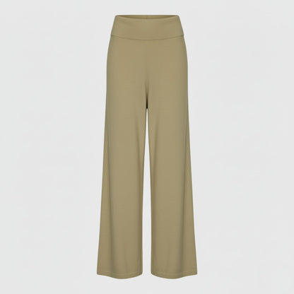 Wide-Leg Merino Lounge Pants with Chic High-Waist Comfort