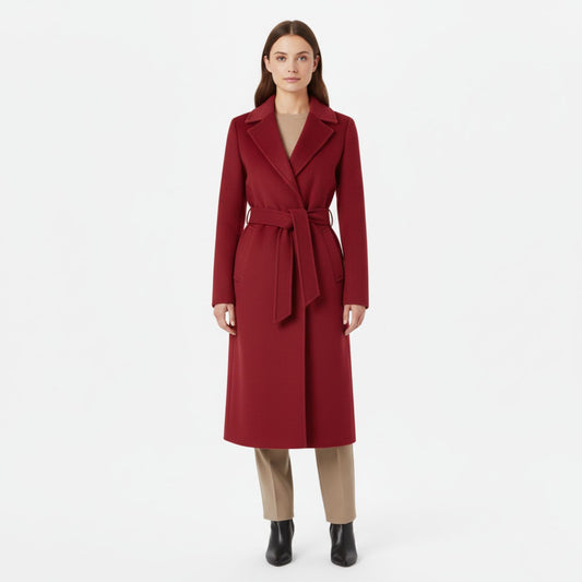Elegant Belted Overcoat with Refined Tailored Design