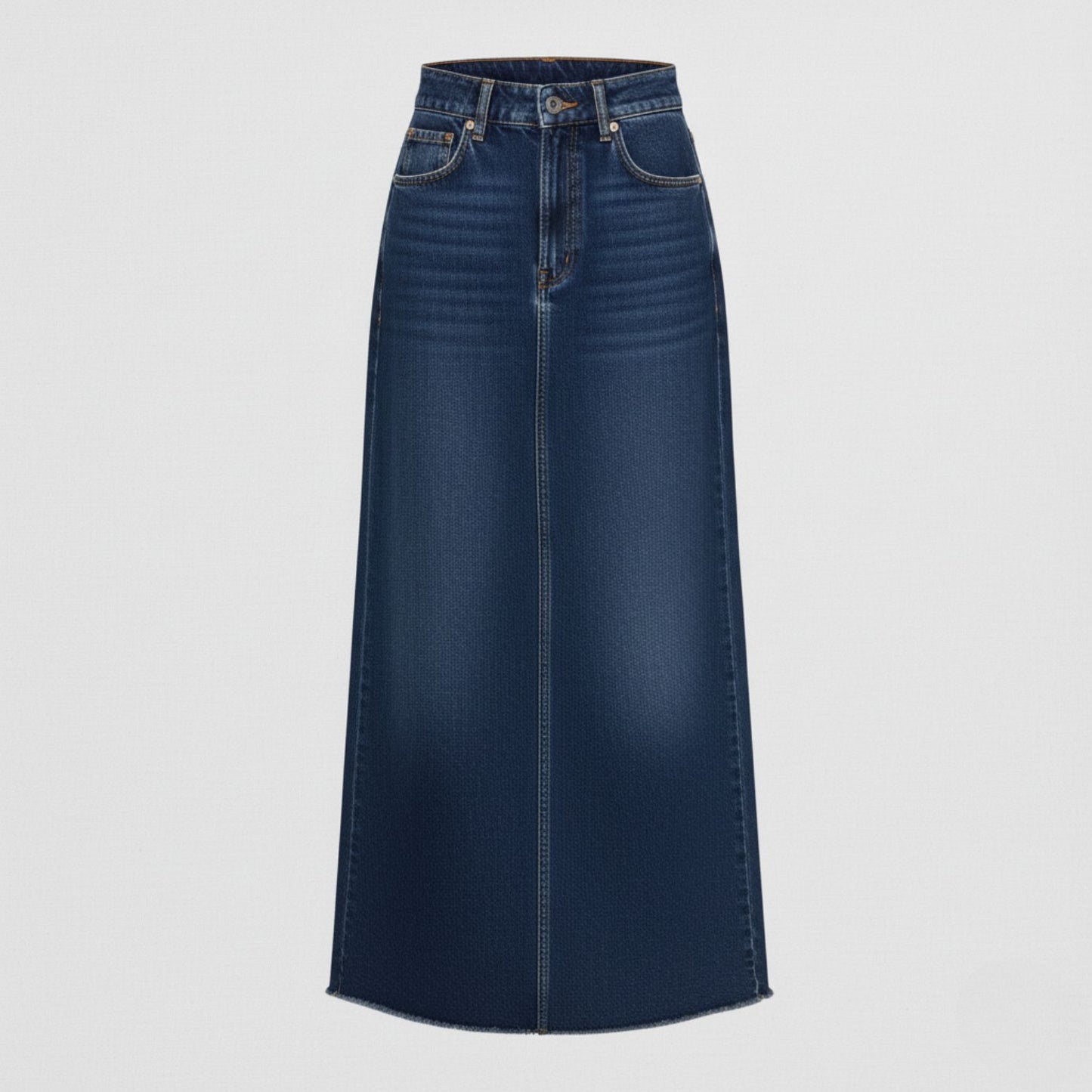 Vintage Denim Maxi Skirt with Effortless Modern Edge