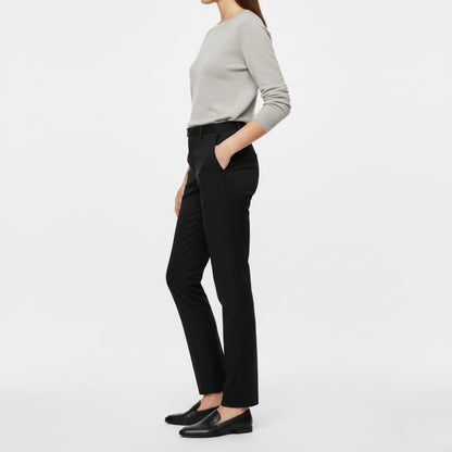 Tailored Wool Trousers with Sleek Tapered Silhouette