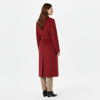 Elegant Belted Overcoat with Refined Tailored Design