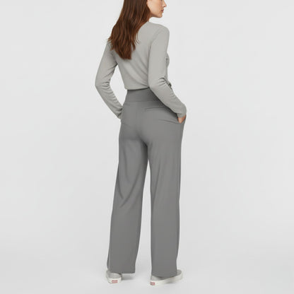 Wide-Leg Merino Lounge Pants with Chic High-Waist Comfort