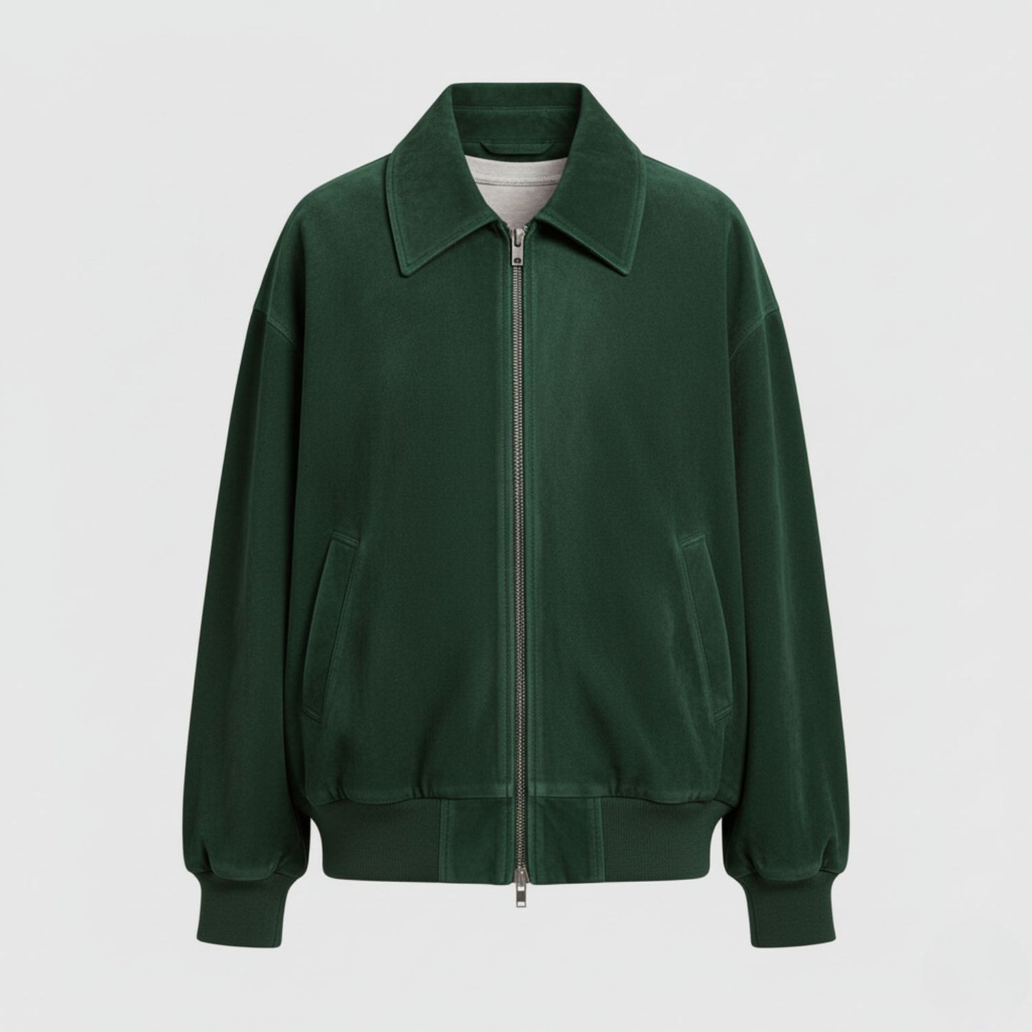 Women’s Suede Bomber Jacket for Effortless Street-to-Evening Style