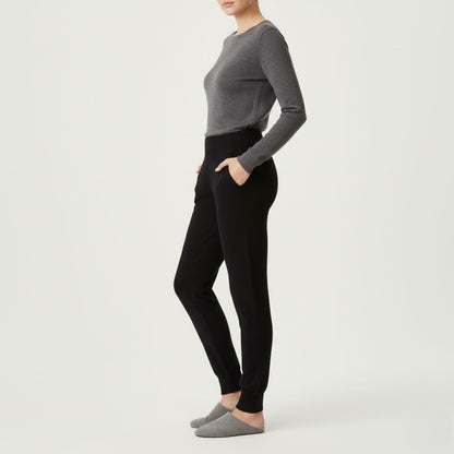 Cozy High-Waist Lounge Pants with Buttery-Soft Cashmere Blend