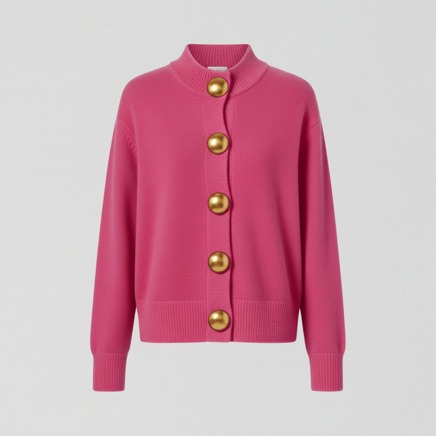 Statement Button Cardigan with Soft Cashmere Blend