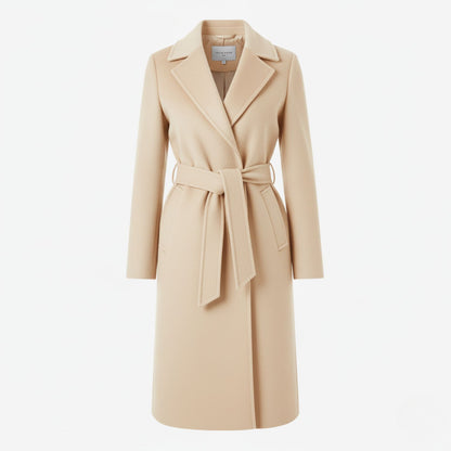 Elegant Belted Overcoat with Refined Tailored Design