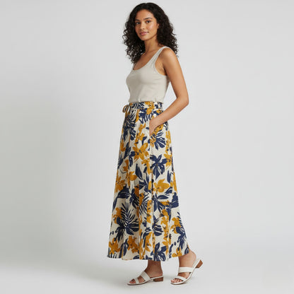 Flowing Floral Maxi Skirt for Relaxed Day-to-Night Outfits