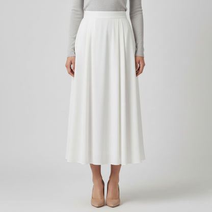 Elegant High-Waist Midi Skirt for Effortless Day-to-Night Style