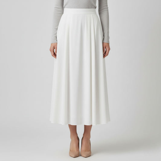 Elegant High-Waist Midi Skirt for Effortless Day-to-Night Style