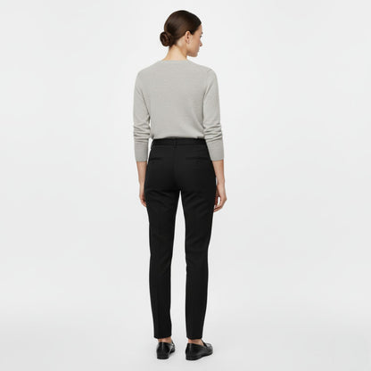 Tailored Wool Trousers with Sleek Tapered Silhouette