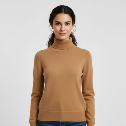 Luxurious Cashmere Turtleneck Sweater with Flattering Slim Fit