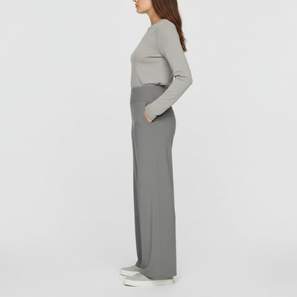 Wide-Leg Merino Lounge Pants with Chic High-Waist Comfort