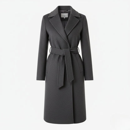 Elegant Belted Overcoat with Refined Tailored Design