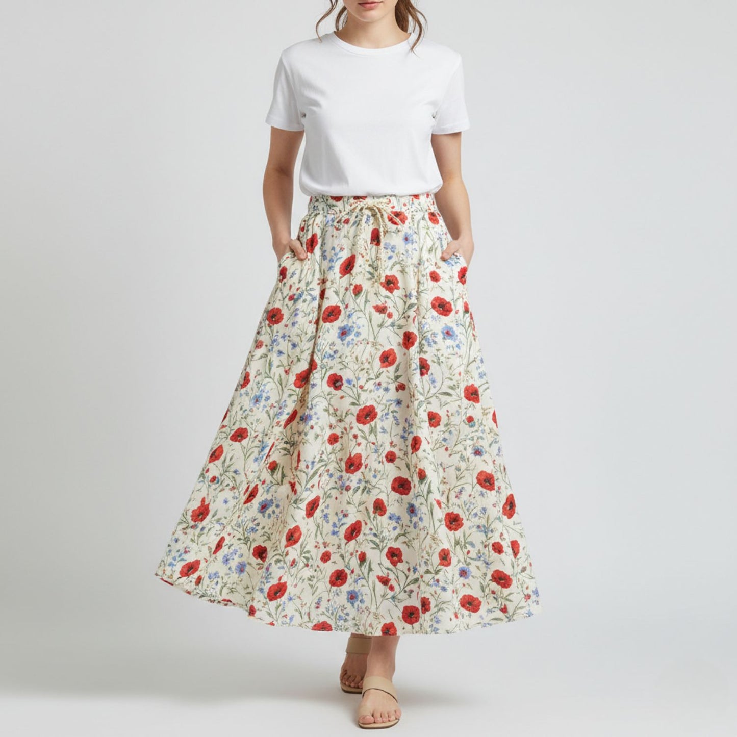 Flowing Floral Maxi Skirt for Relaxed Day-to-Night Outfits