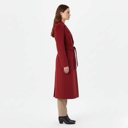Elegant Belted Overcoat with Refined Tailored Design