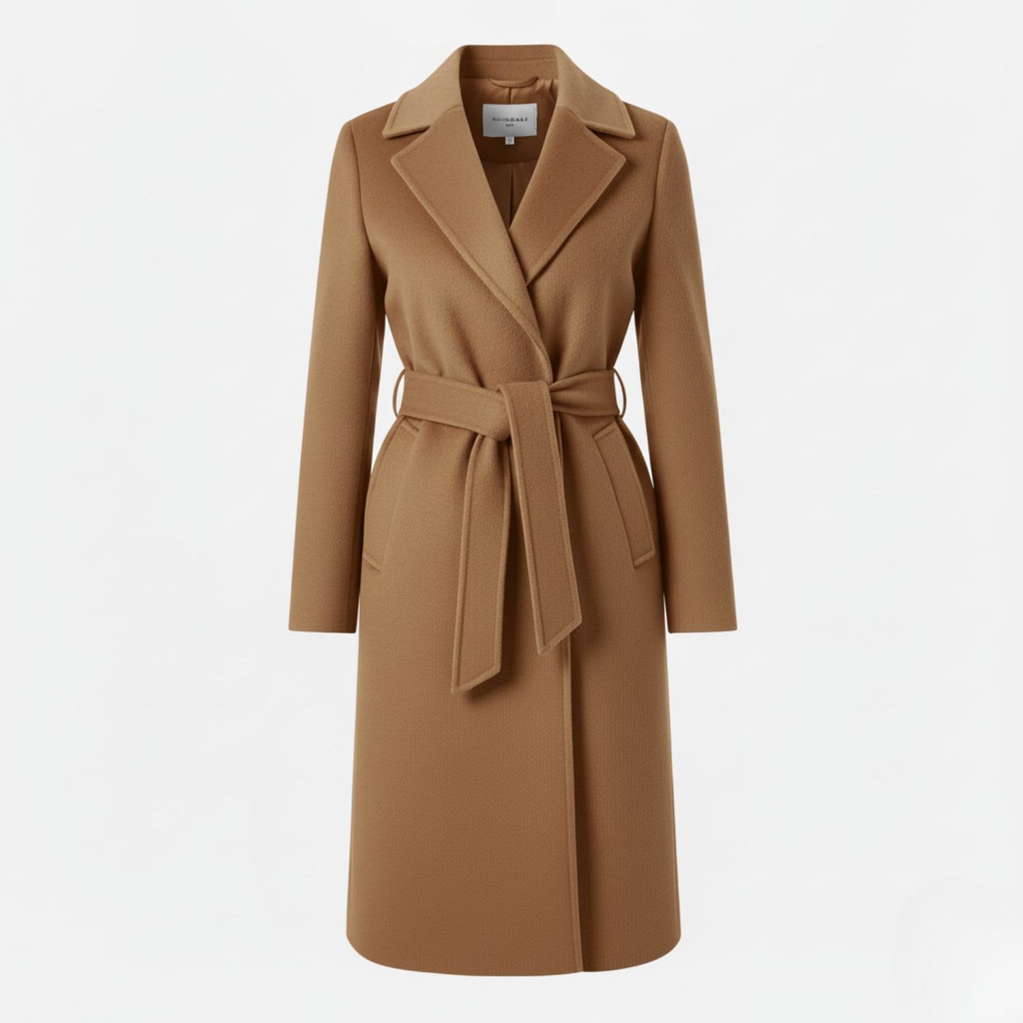 Elegant Belted Overcoat with Refined Tailored Design