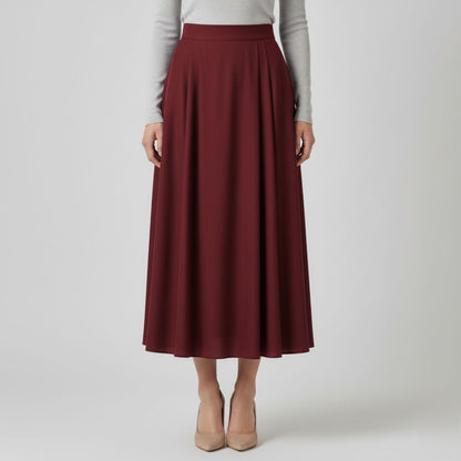Elegant High-Waist Midi Skirt for Effortless Day-to-Night Style