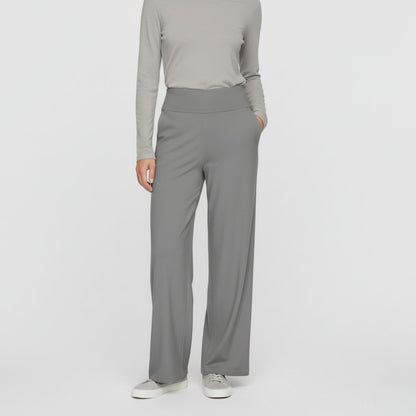 Wide-Leg Merino Lounge Pants with Chic High-Waist Comfort