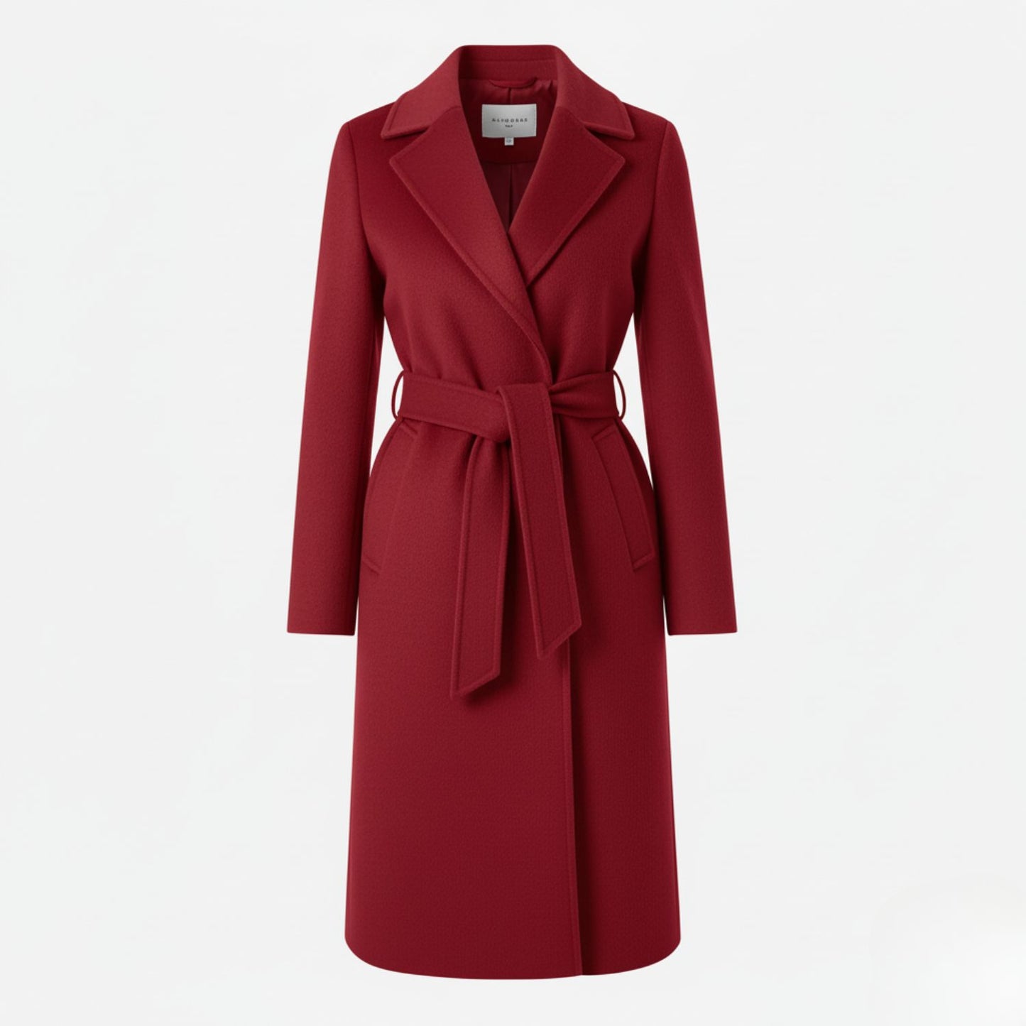 Elegant Belted Overcoat with Refined Tailored Design