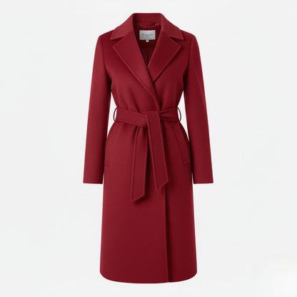 Elegant Belted Overcoat with Refined Tailored Design